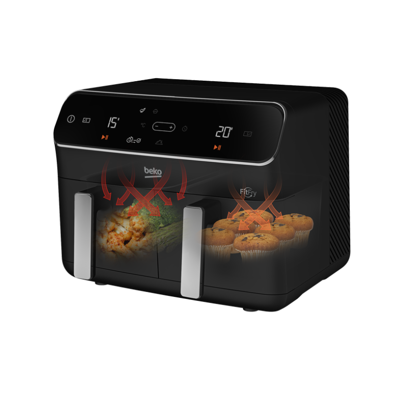 Friteuse sans huile à air chaud ExpertFry 2400W Noir - BEKO - FRL5388B
