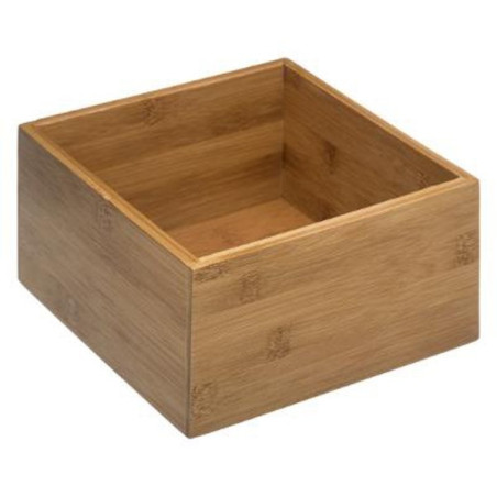 Organiseur Tiroir Bambou 18 x 18 x 9,5 cm Naturel
