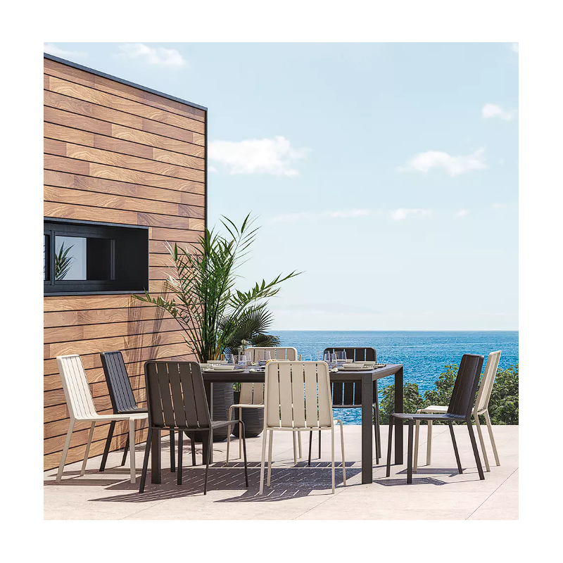 Chaise Idaho aluminium anthracite - NATERIAL