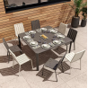 Table extensible Idaho aluminium anthracite, 8 places - NATERIAL