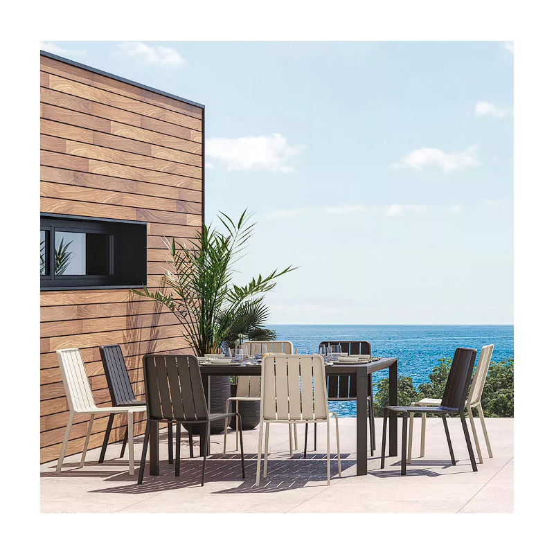 Table extensible Idaho aluminium anthracite, 8 places - NATERIAL