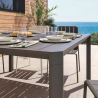 Table extensible Idaho aluminium anthracite, 8 places - NATERIAL