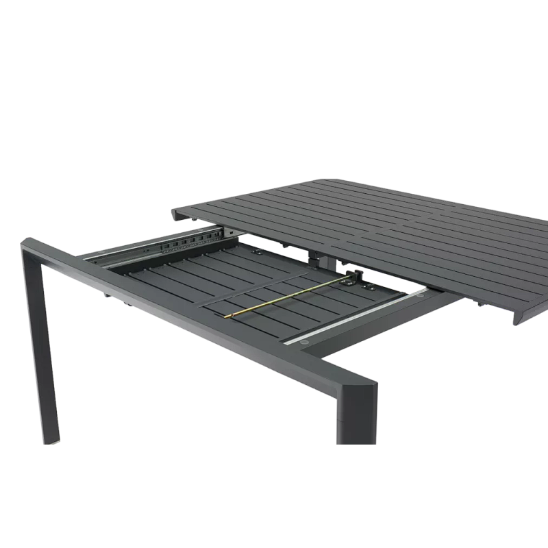 Table extensible Idaho aluminium anthracite, 8 places - NATERIAL