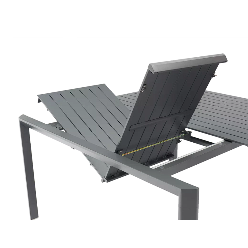 Table extensible Idaho aluminium anthracite, 8 places - NATERIAL