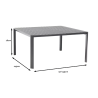 Table extensible Idaho aluminium anthracite, 8 places - NATERIAL