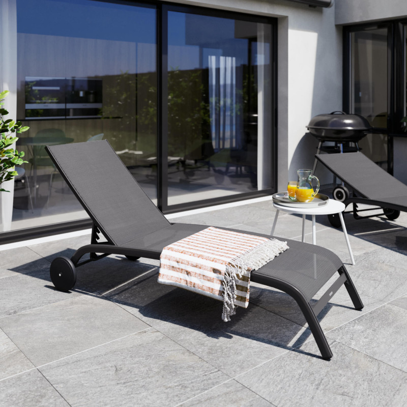 Bain de soleil Lyra aluminium gris