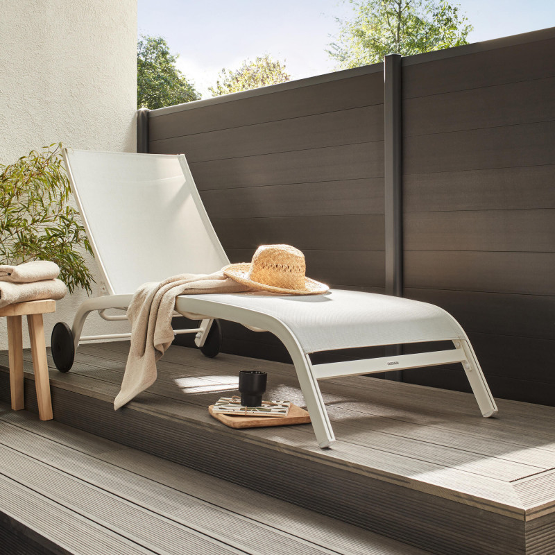 Bain de soleil aluminium LYRA blanc
