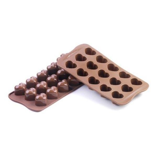 Moule à chocolat en silicone Coeurs - Silikomart