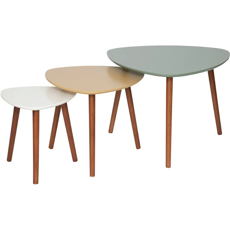 Tables d'appoint Mileo vegetal 3pcs - ATMOSPHERA - 157052I