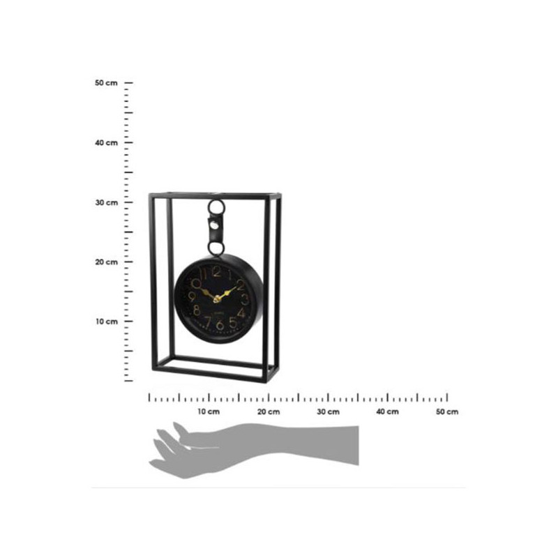Horloge ronde en métal suspendue Noir - HOME&STYLING - HZ1230040