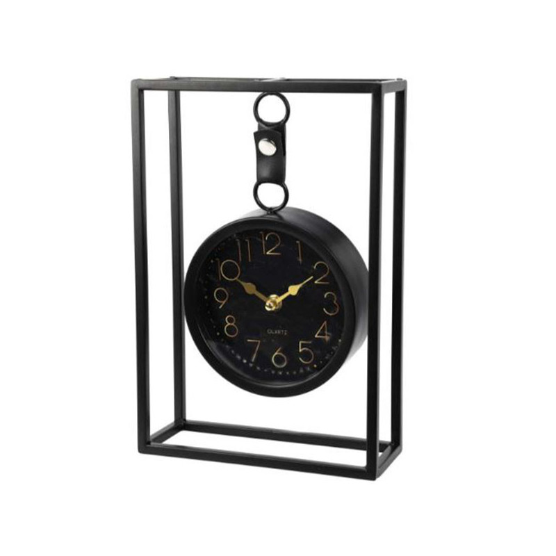 Horloge ronde en métal suspendue Noir - HOME&STYLING - HZ1230040