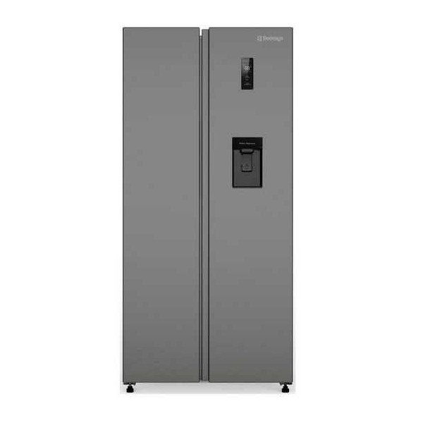 Réfrigérateur américain avec distributeur d'eau 444L Gris - BERKLAYS - BSS453WDDI