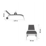 Bain de soleil Lyra aluminium gris
