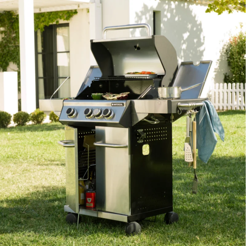 BARBECUE GAZ 3+1 BRULEURS HUDS