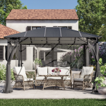 Salon de jardin - IDYLL NATERIAL - Beige - 5 personnes