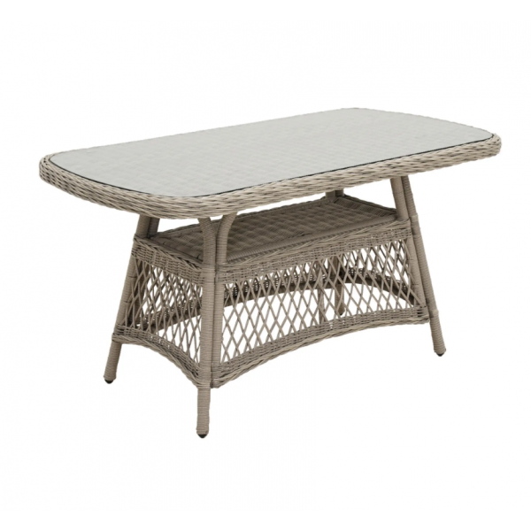 Salon de jardin - IDYLL NATERIAL - Beige - 5 personnes
