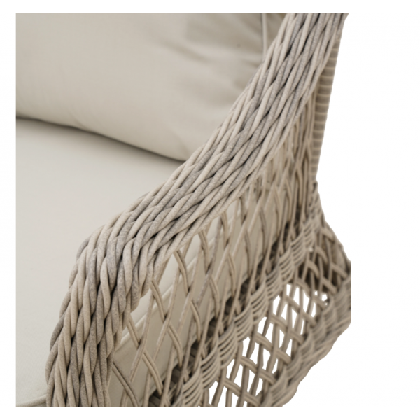 Salon de jardin - IDYLL NATERIAL - Beige - 5 personnes