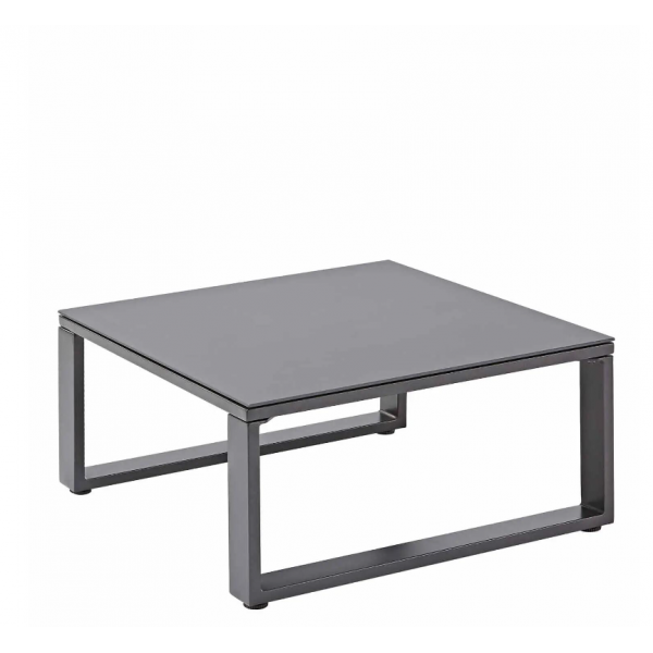SALON DE JARDIN ODYSSEA GRIS ANTHRACITE 7 PERSONNES