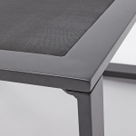 SALON DE JARDIN ODYSSEA GRIS ANTHRACITE 7 PERSONNES