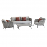 Salon de jardin - EMBRUNS HESPERIDE - Gris anthracite - 5 personnes