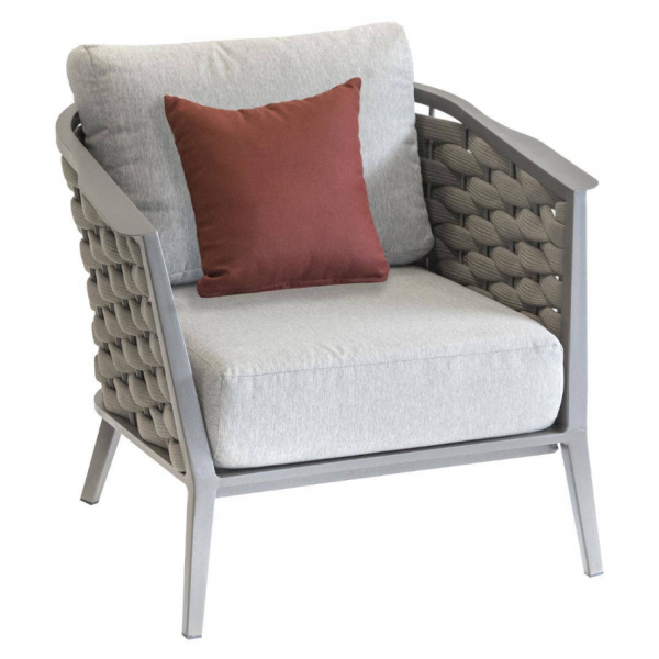 Salon de jardin - EMBRUNS HESPERIDE - Gris anthracite - 5 personnes