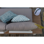 SALON DE JARDIN SAN DIEGO ALUMINIUM BLANC 5 PERSONNES