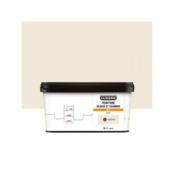 Peinture mur Intérieure LUXENS cream 5 mat 5 l