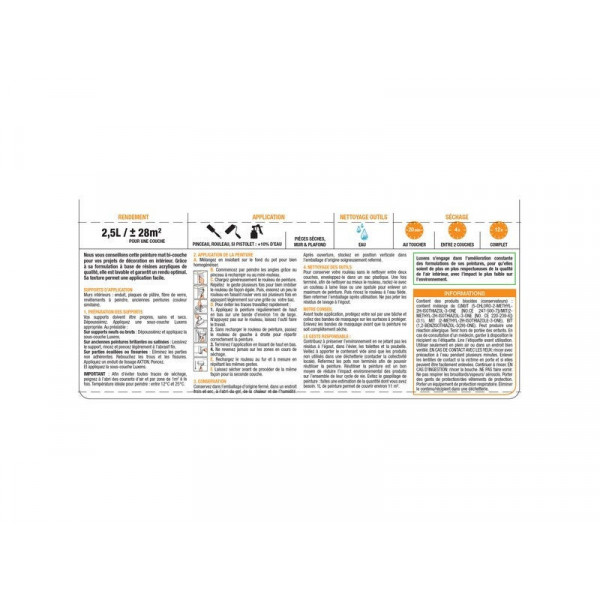 Peinture mur Intérieure LUXENS cream 5 mat 5 l
