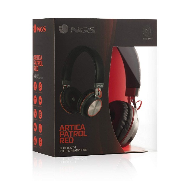 Casque Bluetooth avec Microphone Rouge NGS - 69561102145