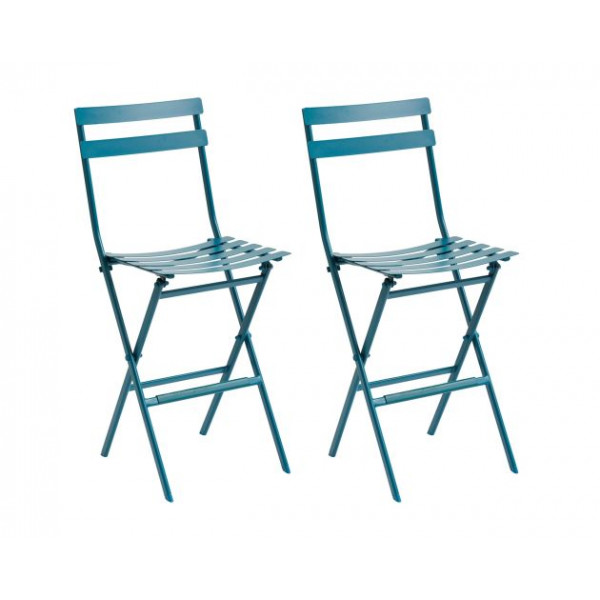 Chaise haute pliante Greensboro 2 places Bleu canard