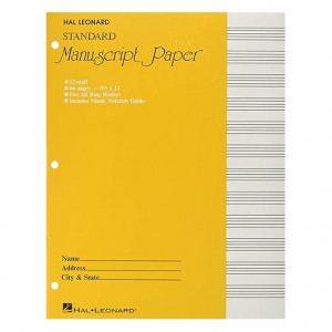 Paquet de 64 pages 12 portées pour classeur - HL00210001