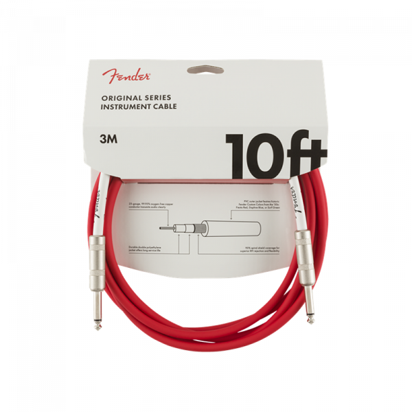 Câble d'instrument Original Series 10 Rouge - FENDER - 0990510010