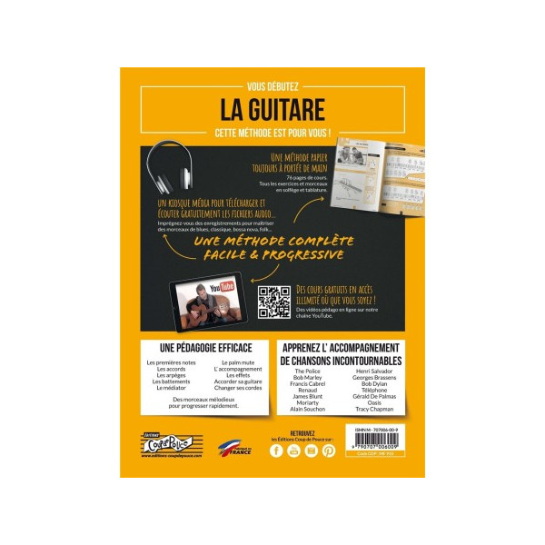 Méthode guitare pour débutant Vol. 1 - COUP DE POUCE - CARMF910