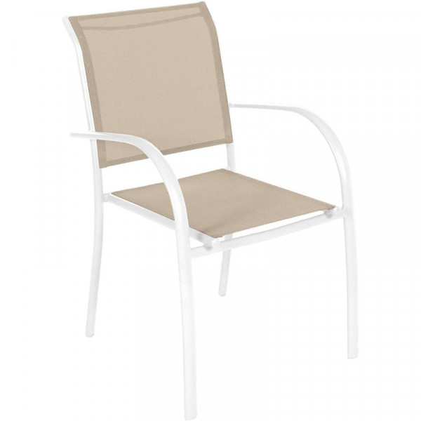 FAUTEUIL DE JARDIN PIAZZA LIN/BLANC - HESPERIDE