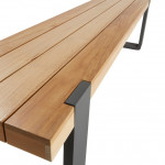 Banc de jardin Bermeo en aluminium Marron