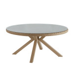 Table de jardin en aluminium Medena 8 places gris