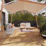 Table de jardin basse - Memphis - NATERIAL - Blanc -