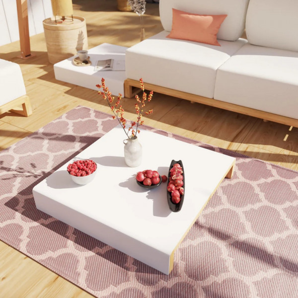 Table de jardin basse - Memphis - NATERIAL - Blanc -
