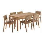 Table de jardin extensible - Ribeira - NATERIAL - Naturel - 6 personnes