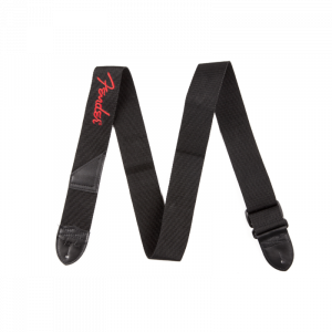 Sangle pour guitare et basse noir avec logo rouge - FENDER - 099662015