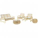 Salon de jardin - BELLIS NATERIAL - Naturel - 5 personnes