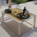 Salon de jardin - ELANI NATERIAL - BEIGE- 6 personnes