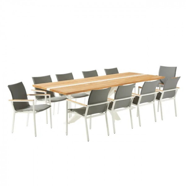 Table de jardin - Lagos - NATERIAL - Blanc - 10 personnes
