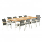 Table de jardin - Lagos - NATERIAL - Blanc - 10 personnes
