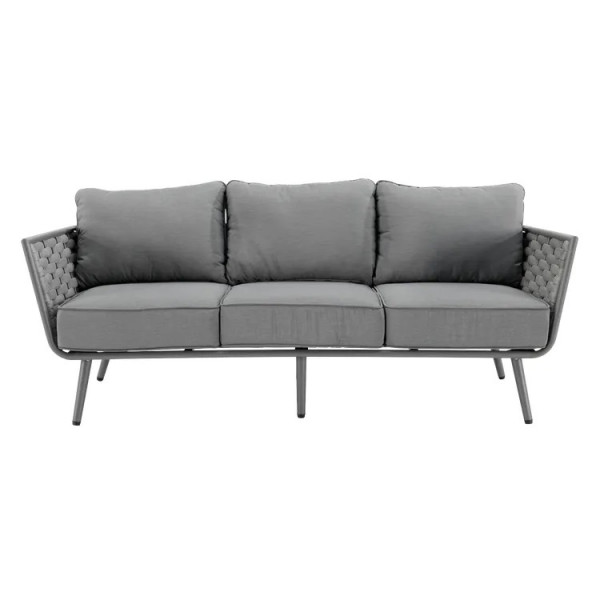Salon de jardin - NILA NATERIAL - Gris  - 5 personnes