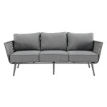 Salon de jardin - NILA NATERIAL - Gris  - 5 personnes