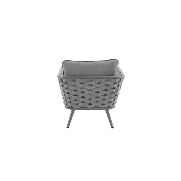 Salon de jardin - NILA NATERIAL - Gris  - 5 personnes