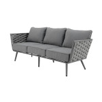 Salon de jardin - NILA NATERIAL - Gris  - 5 personnes