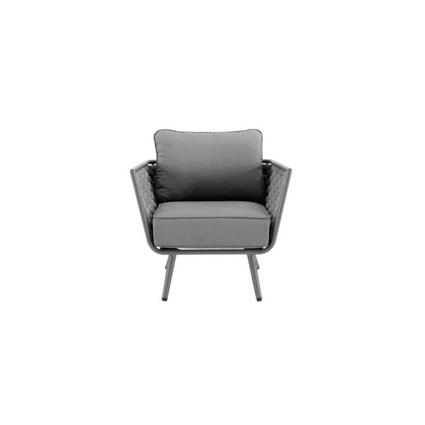 Salon de jardin - NILA NATERIAL - Gris  - 5 personnes