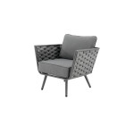 Salon de jardin - NILA NATERIAL - Gris  - 5 personnes